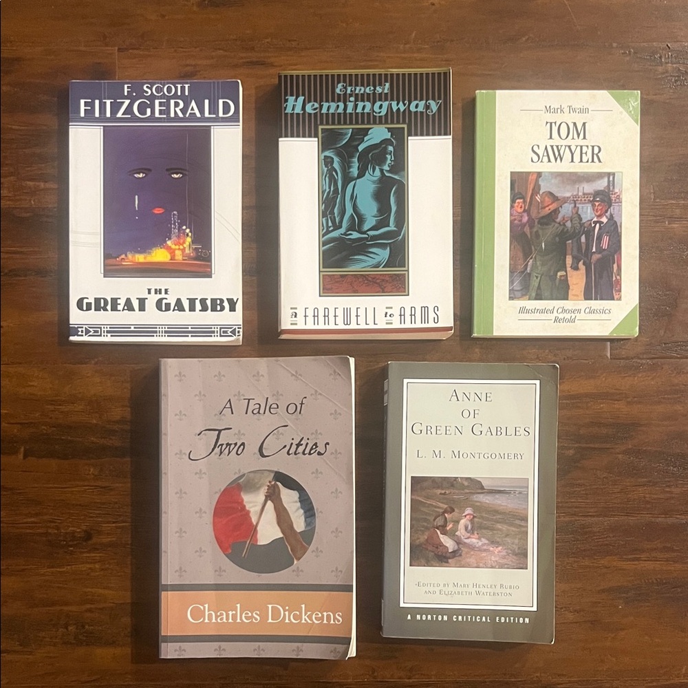 5 Classic Literature Books Set